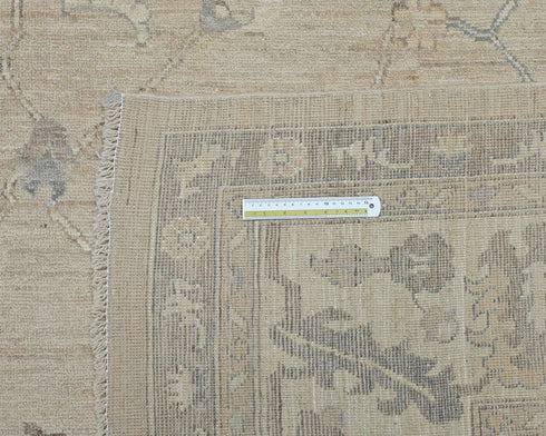 10x14 Brown Oushak Turkish Hand Knotted Soft Wool Area Rug